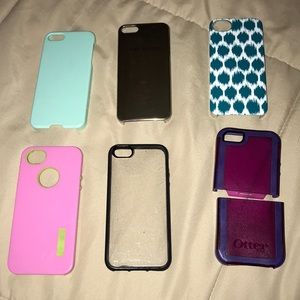 Bundle of (6) IPhone 5s cases